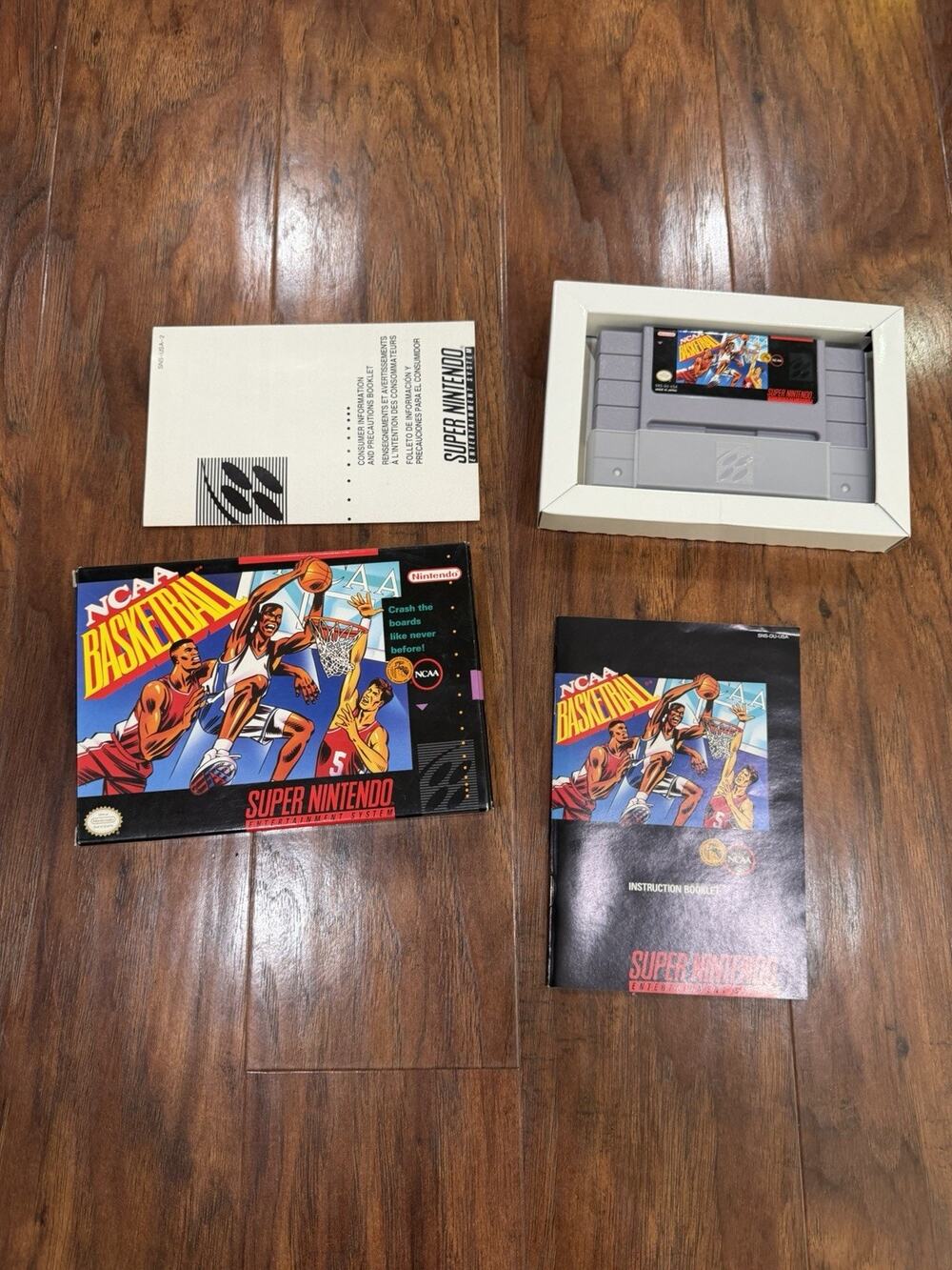NCAA Basketball Super Nintendo SNES CIB Complete Authentic